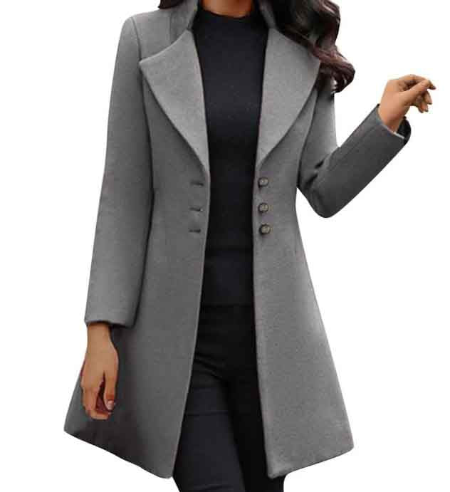 Bella | Italian Long-Sleeved Wool Coat