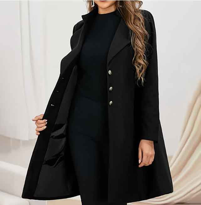 Bella | Italian Long-Sleeved Wool Coat