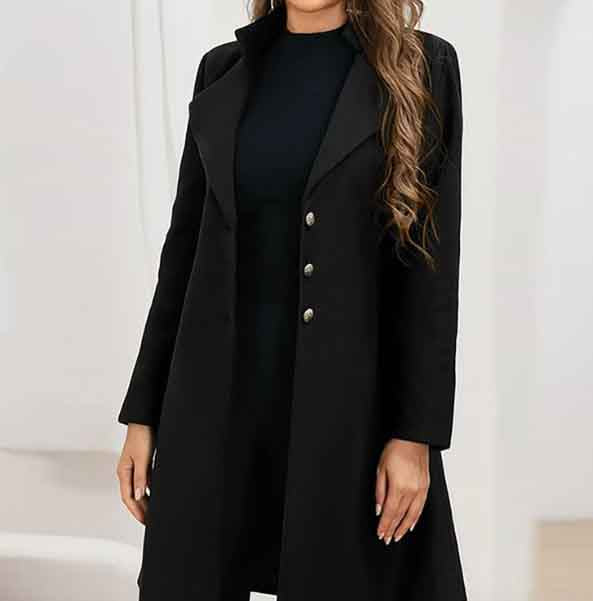 Bella | Italian Long-Sleeved Wool Coat