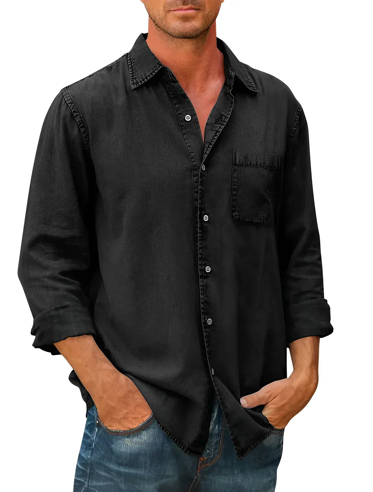 Aaron - Casual Long-Sleeve Shirt