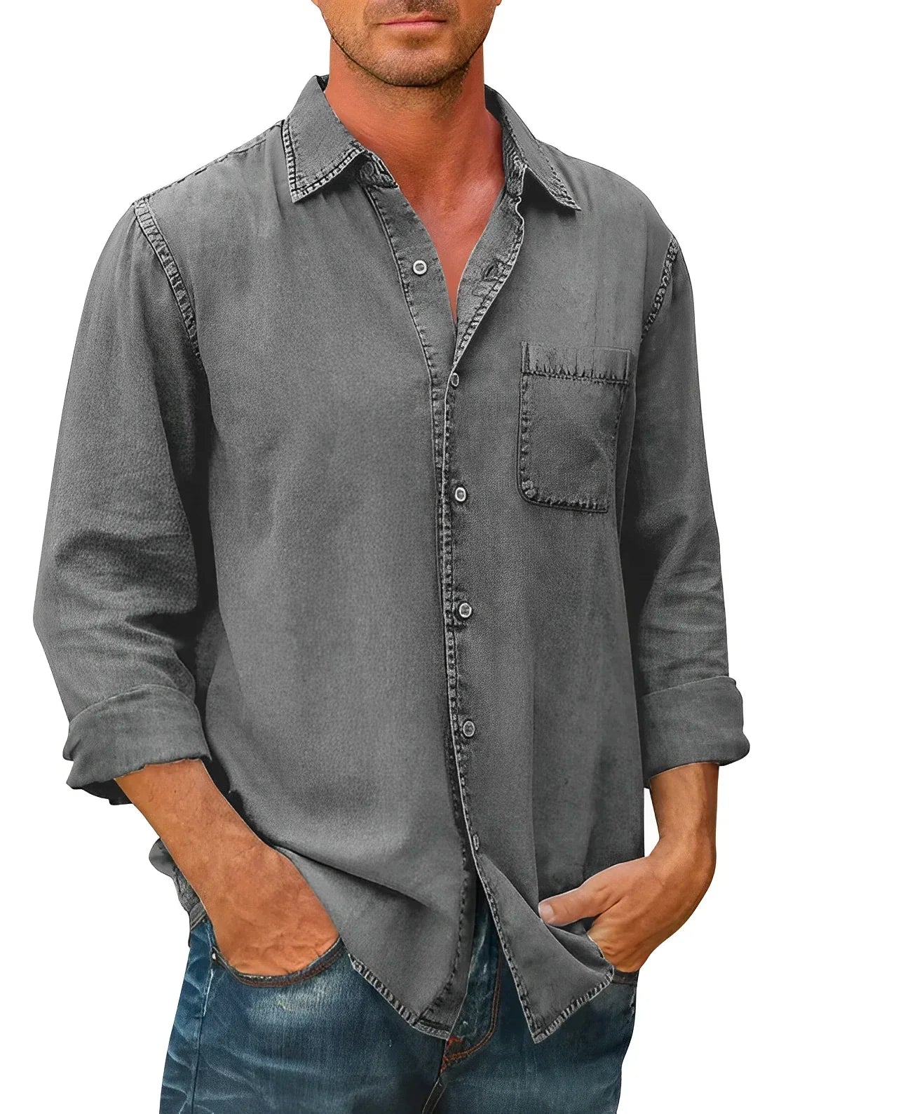 Aaron - Casual Long-Sleeve Shirt