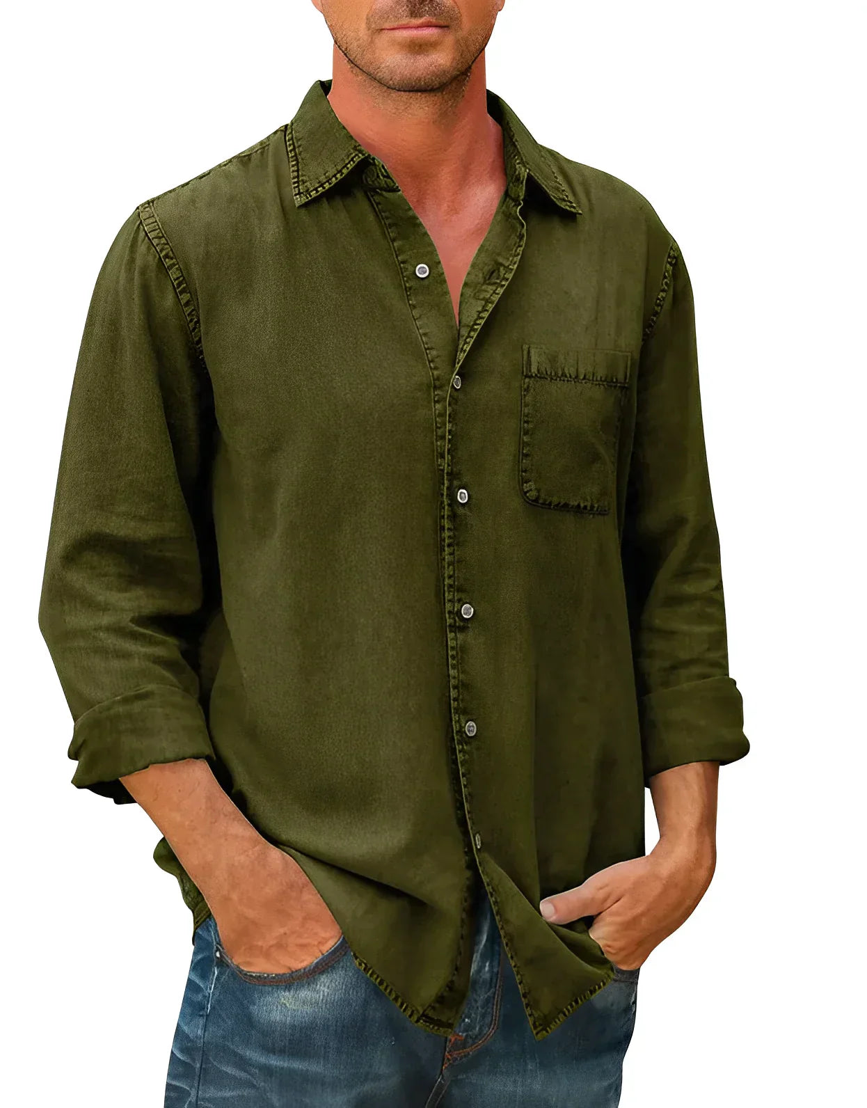 Aaron - Casual Long-Sleeve Shirt