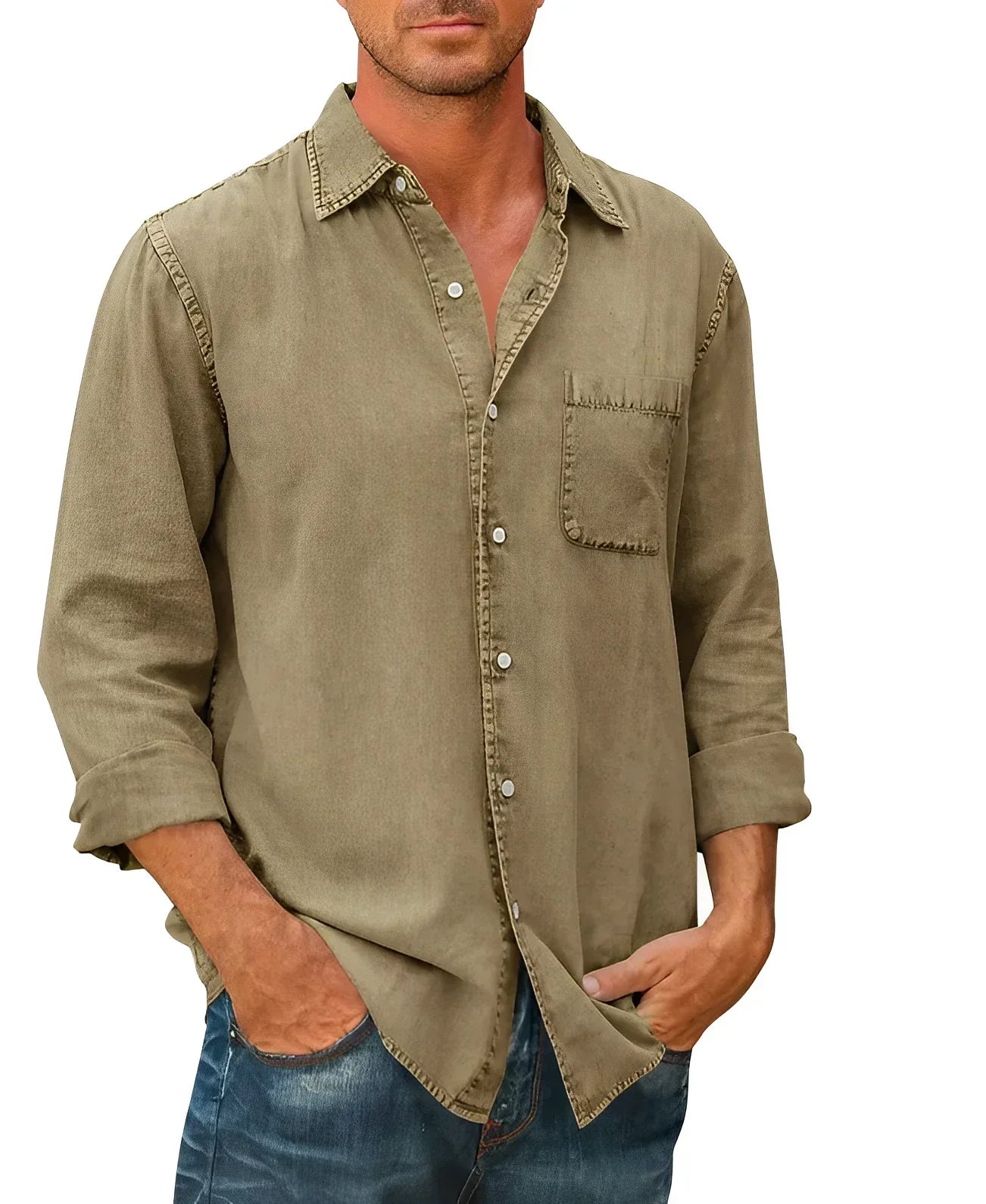 Aaron - Casual Long-Sleeve Shirt