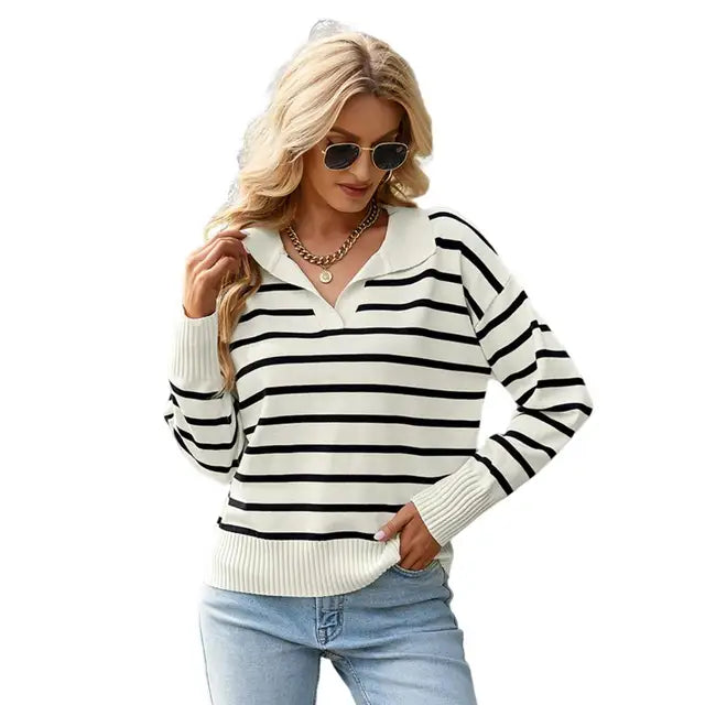 Mila - Striped Knit Sweater