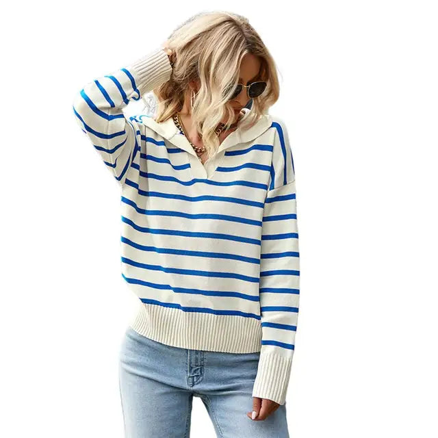 Mila - Striped Knit Sweater