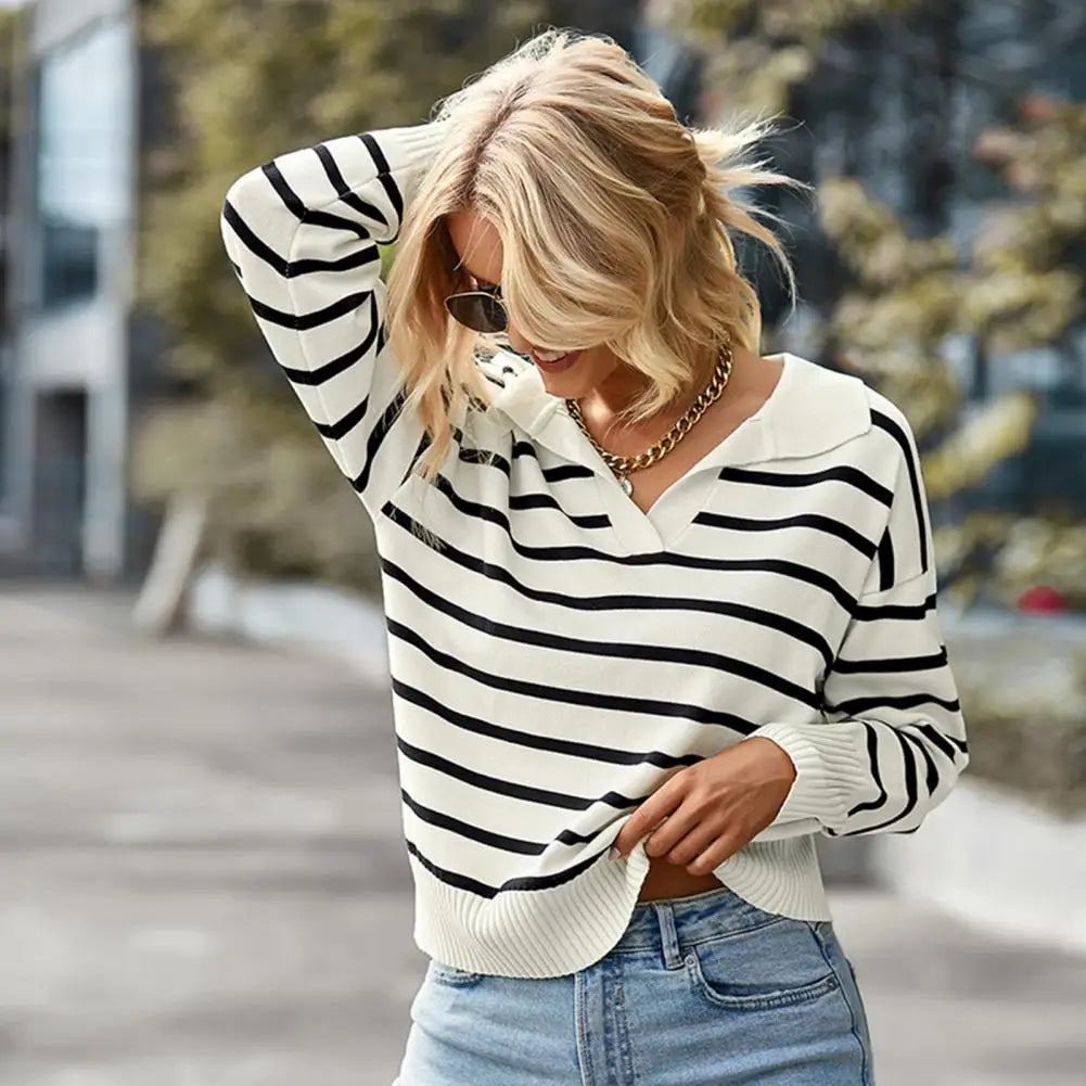 Mila - Striped Knit Sweater