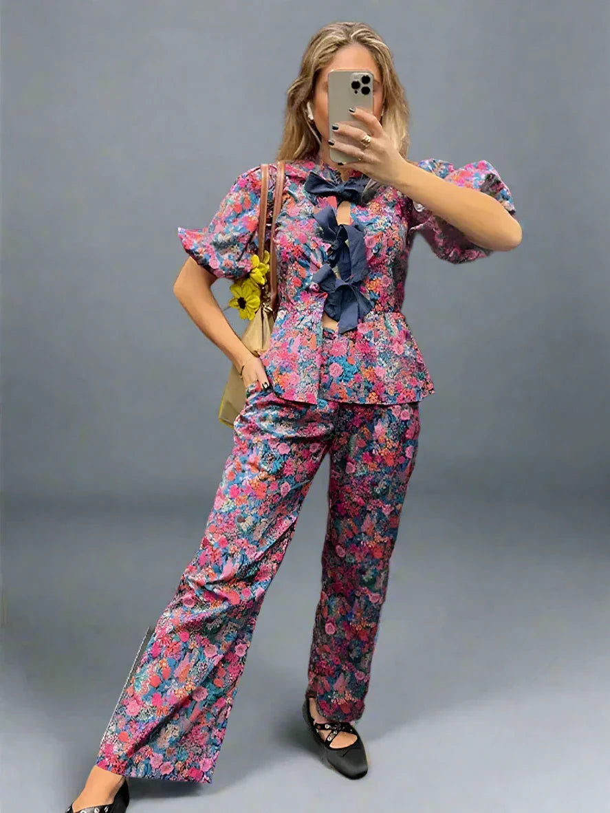 Lucy | Floral Trousers & Top Set