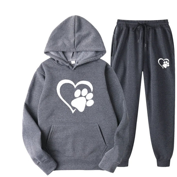 Hooded sweatshirt and trousers, tracksuit set Paw Support™