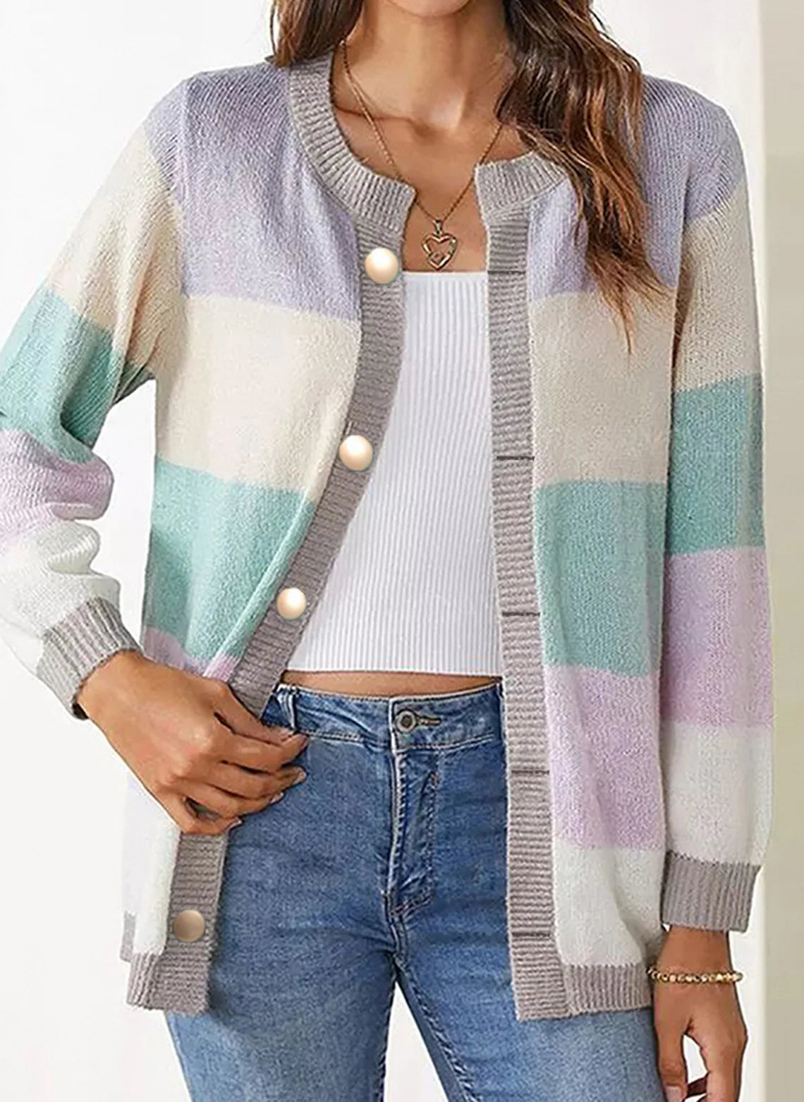 Daisy | Striped Cardigan