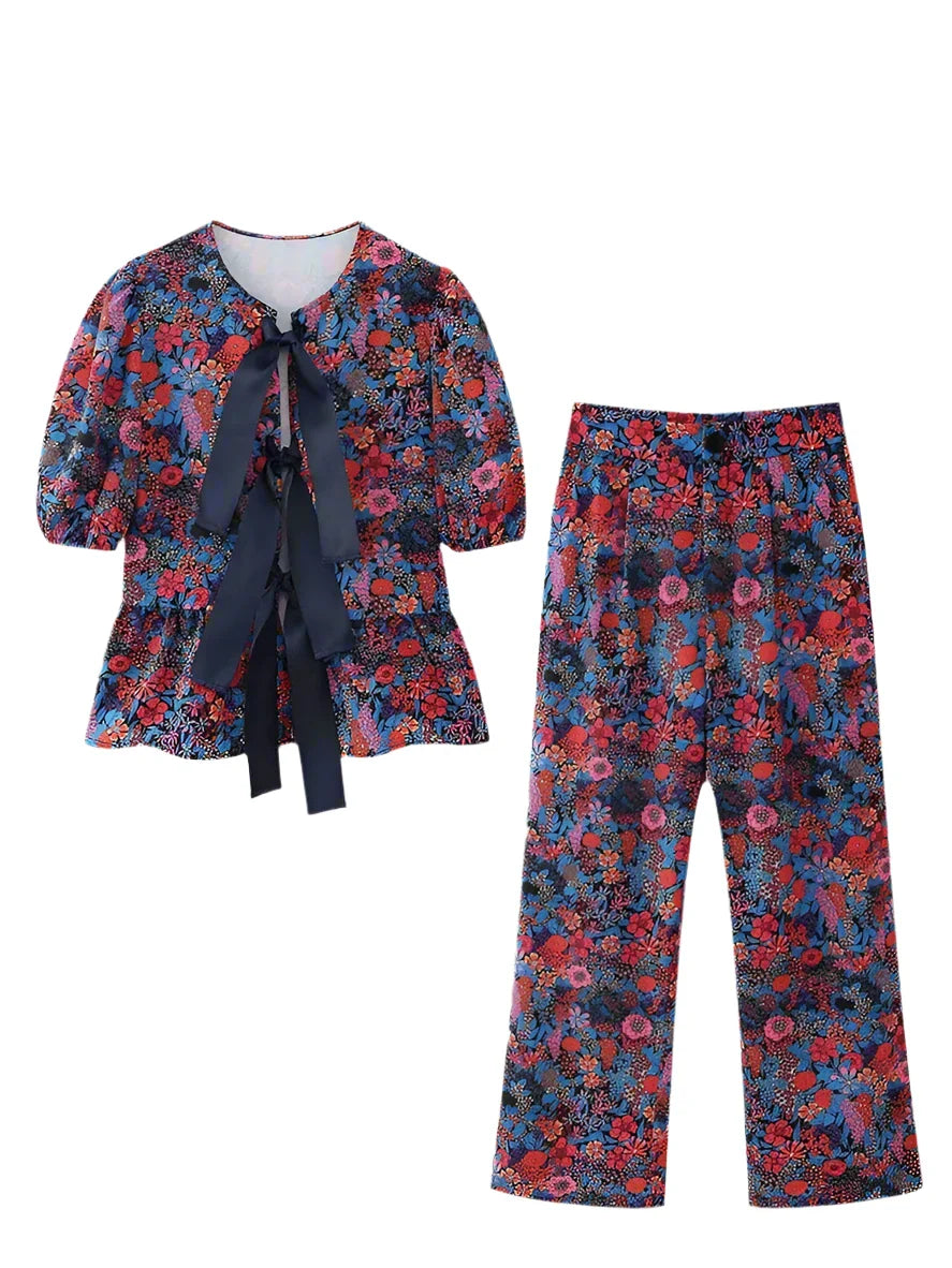 Lucy | Floral Trousers & Top Set