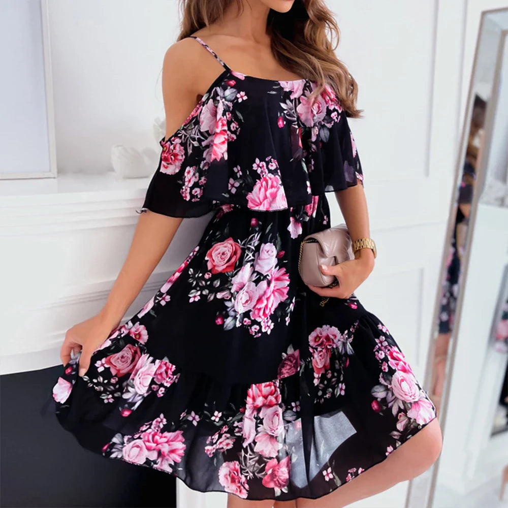 Iseult Chiffon Floral Dress