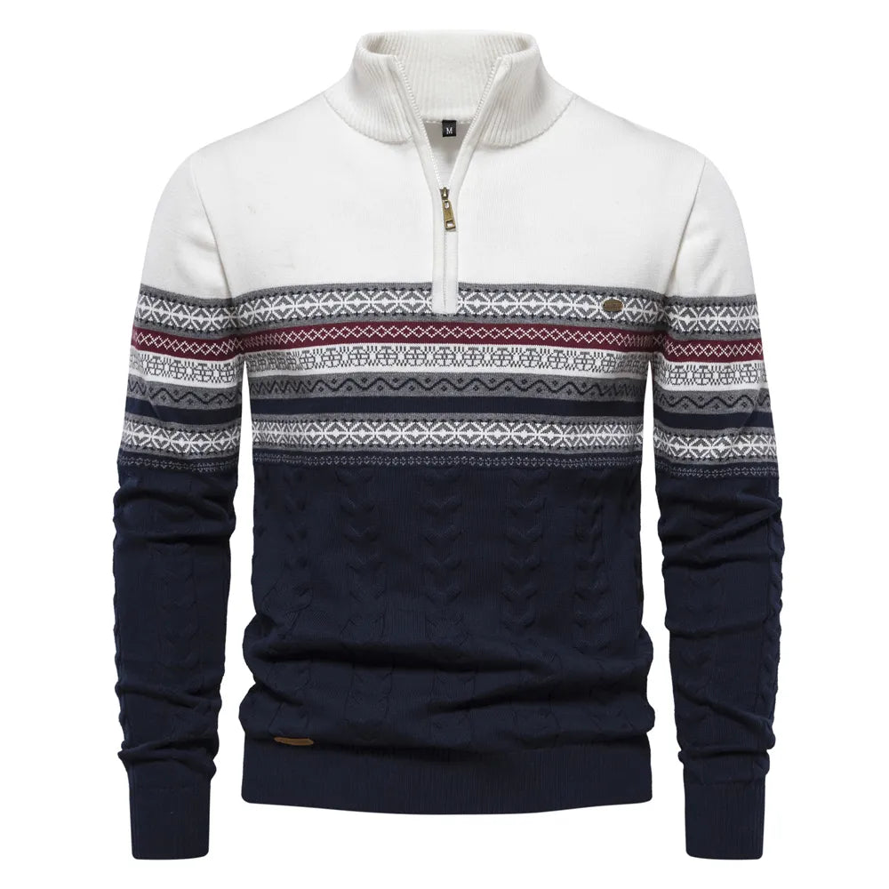 Finn | Retro Quarter Zip-Up Sweater