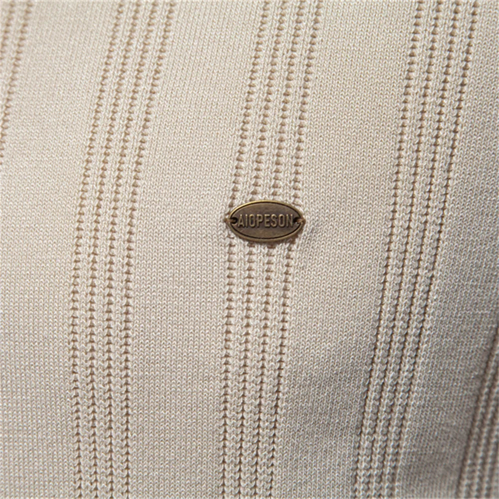 Finn Ribbed Knit Polo Shirt