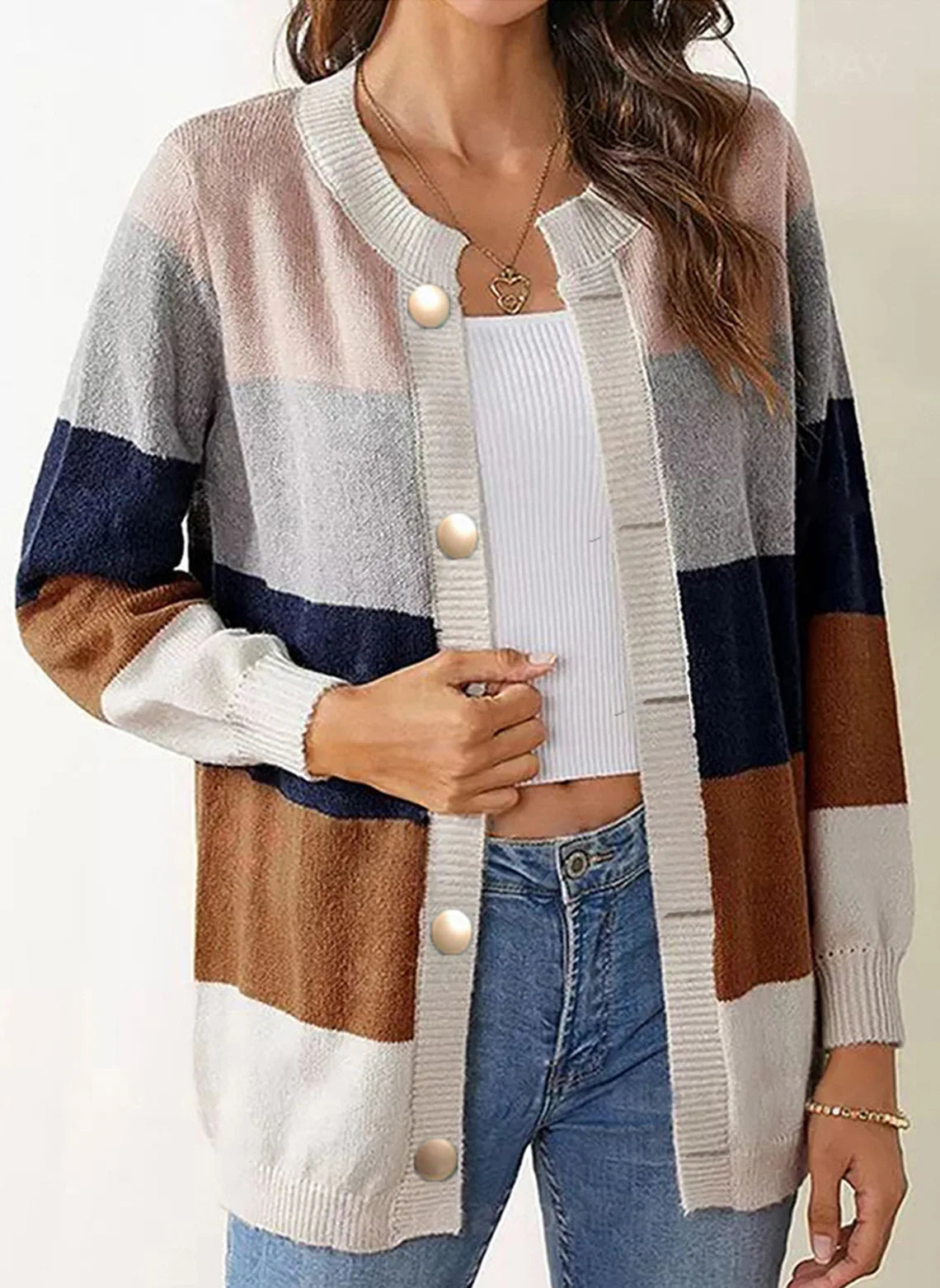 Daisy | Striped Cardigan