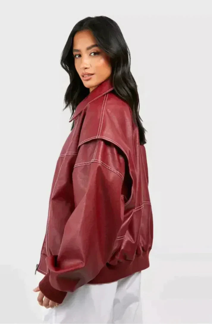 Charlotte | Oversized Leather Jacket