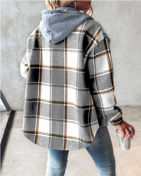 Ella | Comfy Checkered Hoodie