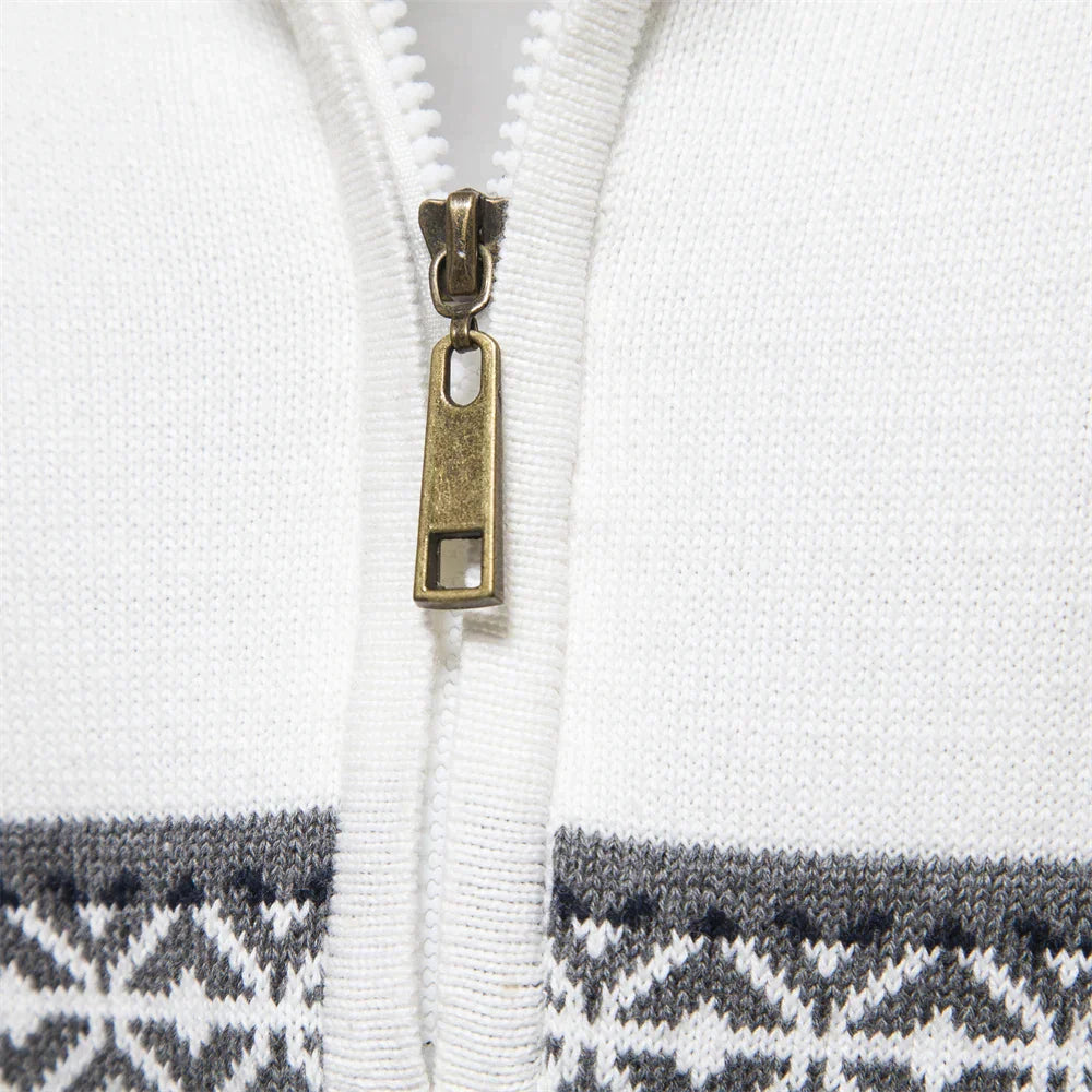 Finn | Retro Quarter Zip-Up Sweater