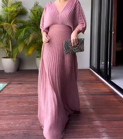 Éala Pleated Maxi Dress