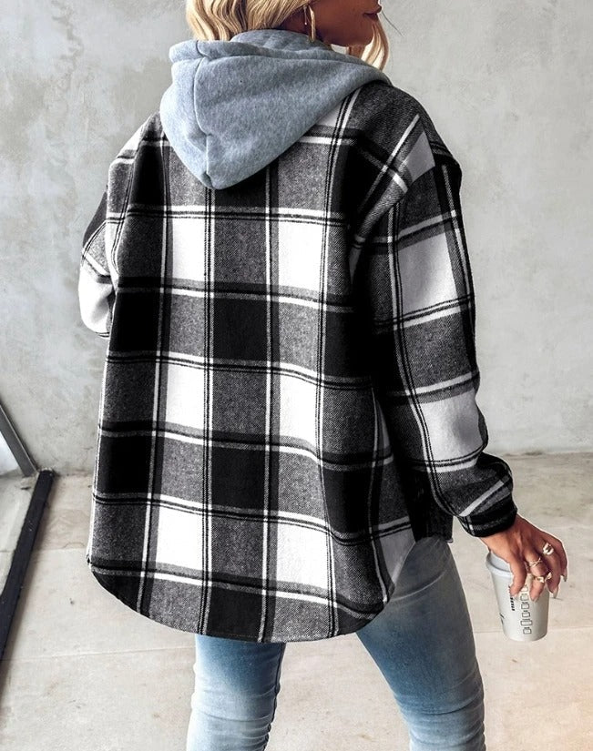 Ella | Comfy Checkered Hoodie