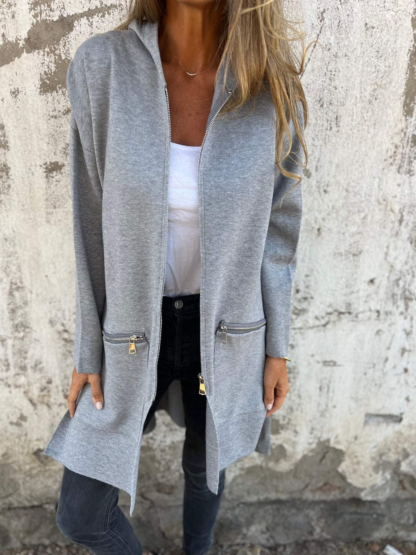 Bella - Zip-Up Cardigan