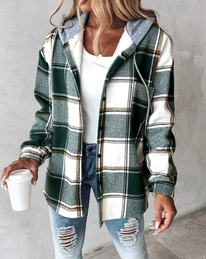 Ella | Comfy Checkered Hoodie