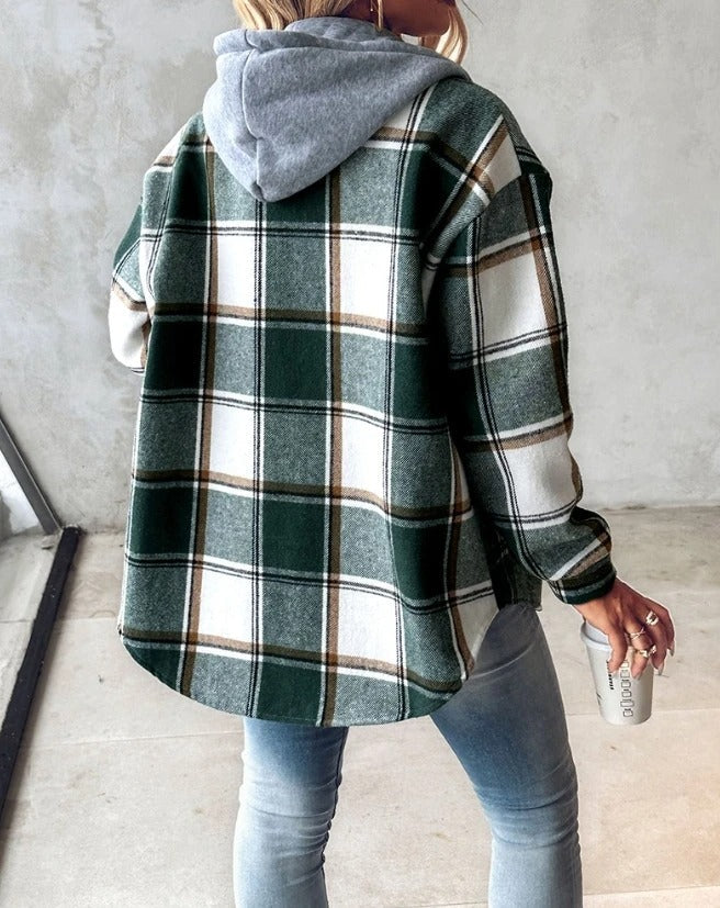 Ella | Comfy Checkered Hoodie