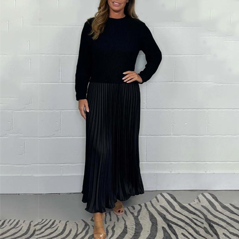 Amelia - Elegant pleated maxi dress